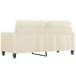 Preview: 2-Sitzer-Sofa Creme 140 cm Kunstleder