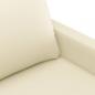 Preview: 2-Sitzer-Sofa Creme 140 cm Kunstleder