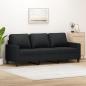 Preview: ARDEBO.de - 3-Sitzer-Sofa Schwarz 180 cm Kunstleder