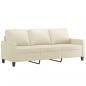 Preview: 3-Sitzer-Sofa Creme 180 cm Kunstleder