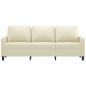 Preview: 3-Sitzer-Sofa Creme 180 cm Kunstleder