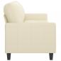 Preview: 3-Sitzer-Sofa Creme 180 cm Kunstleder