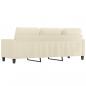 Preview: 3-Sitzer-Sofa Creme 180 cm Kunstleder