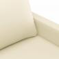 Preview: 3-Sitzer-Sofa Creme 180 cm Kunstleder