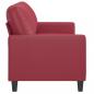 Preview: 2-Sitzer-Sofa Weinrot 140 cm Kunstleder