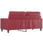 Preview: 2-Sitzer-Sofa Weinrot 140 cm Kunstleder