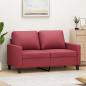 Preview: ARDEBO.de - 2-Sitzer-Sofa Weinrot 120 cm Kunstleder