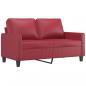 Preview: 2-Sitzer-Sofa Weinrot 120 cm Kunstleder