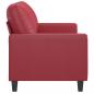 Preview: 2-Sitzer-Sofa Weinrot 120 cm Kunstleder