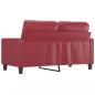 Preview: 2-Sitzer-Sofa Weinrot 120 cm Kunstleder