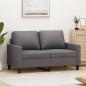 Preview: ARDEBO.de - 2-Sitzer-Sofa Grau 120 cm Kunstleder