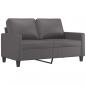 Preview: 2-Sitzer-Sofa Grau 120 cm Kunstleder