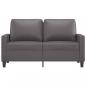 Preview: 2-Sitzer-Sofa Grau 120 cm Kunstleder