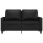 Preview: 2-Sitzer-Sofa Schwarz 120 cm Kunstleder