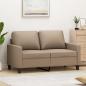 Preview: ARDEBO.de - 2-Sitzer-Sofa Cappuccino-Braun 120 cm Kunstleder