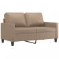 Preview: 2-Sitzer-Sofa Cappuccino-Braun 120 cm Kunstleder