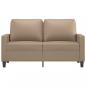 Preview: 2-Sitzer-Sofa Cappuccino-Braun 120 cm Kunstleder