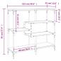 Preview: Konsolentisch Braun Eichen-Optik 103x32x95 cm Holzwerkstoff