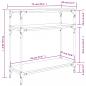 Preview: Konsolentisch Räuchereiche 75x29x75 cm Holzwerkstoff