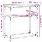 Preview: Konsolentisch Braun Eichen-Optik 75x35,5x75 cm Holzwerkstoff