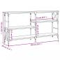 Preview: Konsolentisch Räuchereiche 150x29x76,5 cm Holzwerkstoff