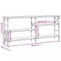 Preview: Konsolentisch Schwarz 180x29x76,5 cm Holzwerkstoff