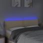 Preview: LED Kopfteil Creme 144x5x78/88 cm Stoff