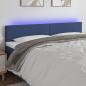 Preview: ARDEBO.de - LED Kopfteil Blau 200x5x78/88 cm Stoff