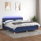 Preview: ARDEBO.de - Boxspringbett mit Matratze & LED Blau 160x200 cm Stoff