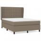 Preview: Boxspringbett mit Matratze Taupe 140x190 cm Stoff