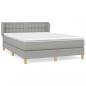 Preview: Boxspringbett mit Matratze Hellgrau 140x200 cm Stoff