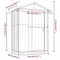 Preview: Geräteschuppen Anthrazit 126x97,5x177 cm Verzinkter Stahl