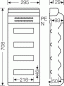 Preview: Hensel KV 9448 Automatengehäuse, 48TE, IP65, HxBxT 708x295x129 mm, grau