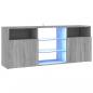 Preview: TV-Schrank mit LED-Leuchten Grau Sonoma 120x30x50 cm