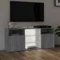 Preview: TV-Schrank mit LED-Leuchten Grau Sonoma 120x30x50 cm