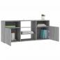 Preview: TV-Schrank mit LED-Leuchten Grau Sonoma 120x30x50 cm