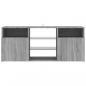 Preview: TV-Schrank mit LED-Leuchten Grau Sonoma 120x30x50 cm