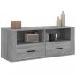 Preview: TV-Schrank Grau Sonoma 100x35x40 cm Holzwerkstoff