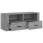 Preview: TV-Schrank Grau Sonoma 100x35x40 cm Holzwerkstoff