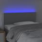 Preview: LED Kopfteil Hellgrau 80x5x78/88 cm Stoff