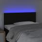 Preview: LED Kopfteil Schwarz 80x5x78/88 cm Stoff