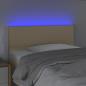 Preview: LED Kopfteil Creme 80x5x78/88 cm Stoff