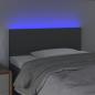 Preview: LED Kopfteil Dunkelgrau 90x5x78/88 cm Stoff