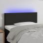 Preview: ARDEBO.de - LED Kopfteil Schwarz 90x5x78/88 cm Stoff