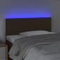 Preview: LED Kopfteil Dunkelbraun 90x5x78/88 cm Stoff