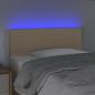 Preview: LED Kopfteil Creme 90x5x78/88 cm Stoff