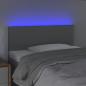 Preview: LED Kopfteil Hellgrau 100x5x78/88 cm Stoff