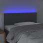 Preview: LED Kopfteil Dunkelgrau 100x5x78/88 cm Stoff