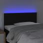 Preview: LED Kopfteil Schwarz 100x5x78/88 cm Stoff