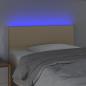 Preview: LED Kopfteil Creme 100x5x78/88 cm Stoff